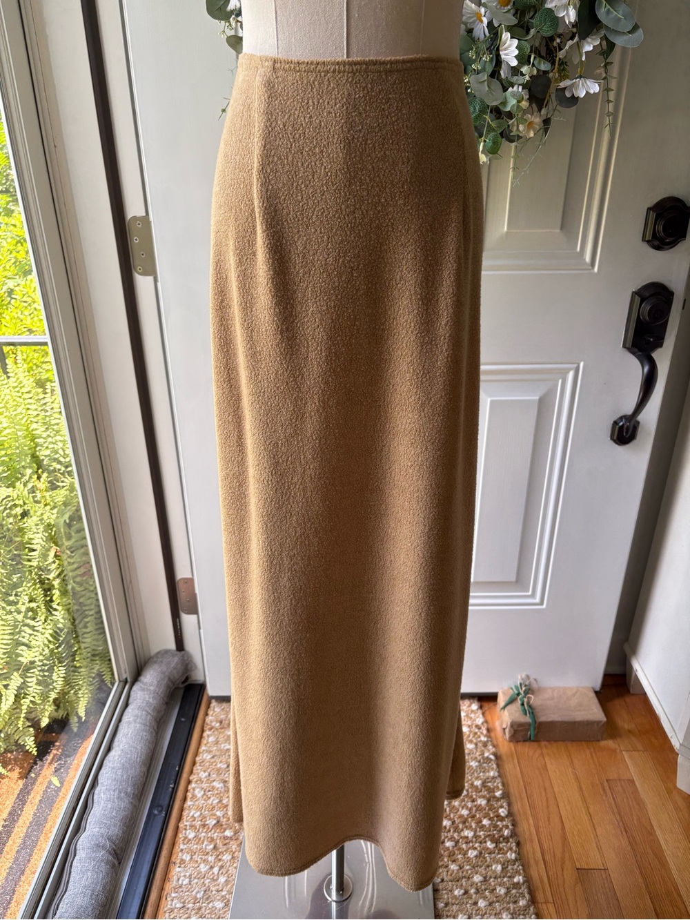 Jessica McClintock Millennium Vintage Y2K Camel Maxi Skirt